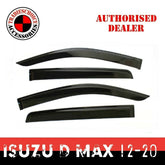 TRADIESCHOICE Weathershields Weather Shields Window Visor for Isuzu D-MAX 2012-2020 | Stylish and Functional Upgrades